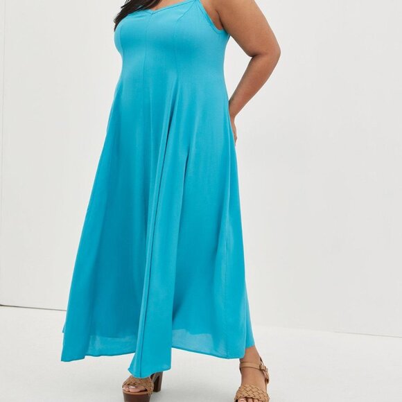 Torrid Maxi Challis Trapeze Dress - Picture 2 of 6